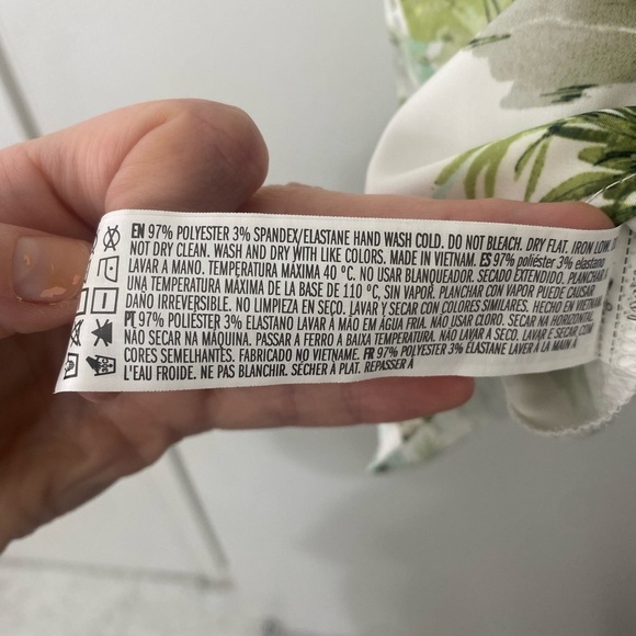 Palm Tree White Mini Slip Dress size small​​, cute dress - Picture 8 of 8